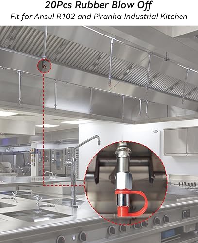 Miniatura 2 de Tapas de goma para Ansul R102 Piranha - Boquillas industriales de supresión de incendios de cocina con sistema de ventilación A, kit de tapas de