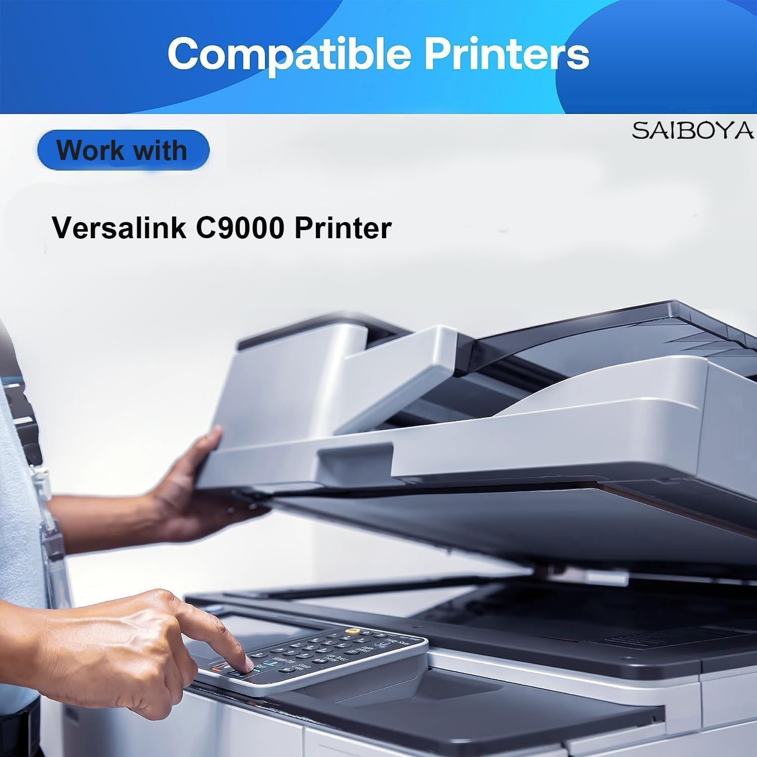 Versalink C9000 Extra High-Yield Toner Cartridge Replacement for Xerox 106R04077 Black Toner Cartridge for Xerox Versalink C9000 Printer (31,400 Pages)
