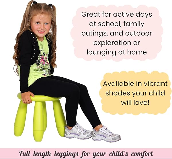 FUTURO FASHION Leggings en Coton pour Enfants Pantalons pour Filles uni Pleine Longueur Pantalons pour Enfants Leggings pour Enfants Leggings colorés pour Filles et Enfants, âge 2-13 - 3
