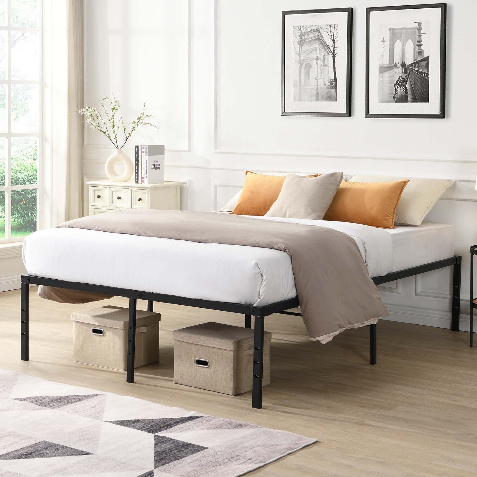 king Size Platform Bed Frame 79 7 king Size Metal Bed Frame with Heavy Duty Reinforced Steel Slats