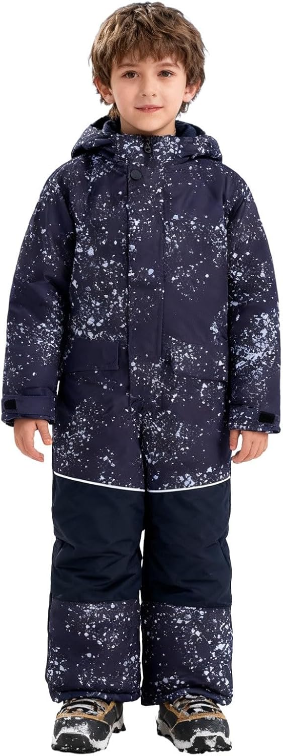 Kids Girls Boys Snow Suit One Piece Toddler Snowsuit Waterproof Windproof Winter Jumpsuits Overalls Baby Skiing Outfits