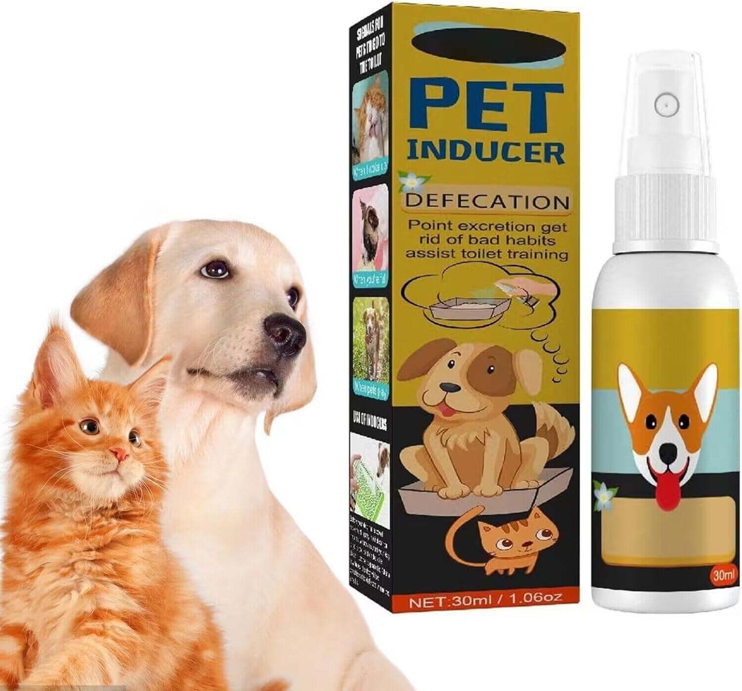 KARELLS Entrenamiento para Orinal,Entrenamiento para IR al baño,Entrenador orina para Perros,Spray Entrenamiento para Perros,Spray Entrenamiento para IR al Baño,para para Interior y Exterior,30 ml