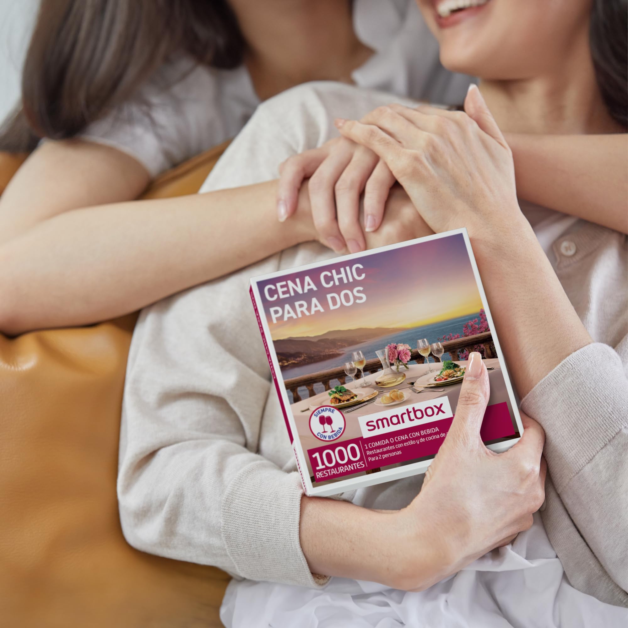 Smartbox - Caja Regalo Cena Chic para Dos - Idea de Regalo para Parejas - 1 Comida o Cena con Bebidas para 2 Personas