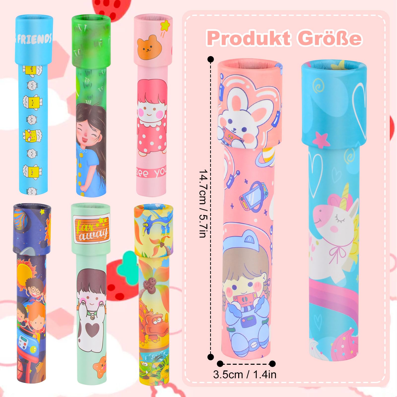14 Stück Kaleidoskop Set Kinder - 14,5cm Bastel-Kaleidoskope Für Geburtstagsgeschenke