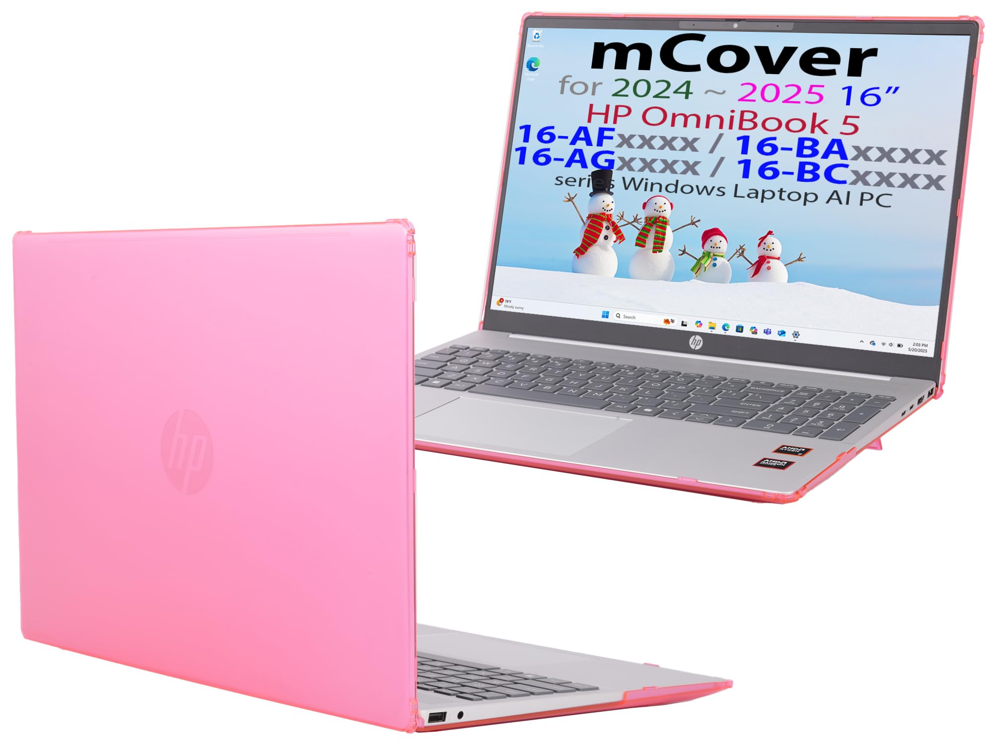 mCover Case ONLY Compatible for 16” 2024+ HP OmniBook 5 16-AF / 16-AG / 16-BAxxxx / 16-BCxxxx and Pavilion 16-AF / 16-AG0000 Series Windows AI