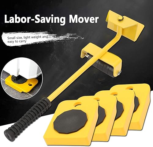 Miniatura 4 de Mover muebles, Movers de muebles con ruedas, Kit de transporte de muebles Jack Placa movible para objetos que llevan 330.7 lbs Lavadora Patines de