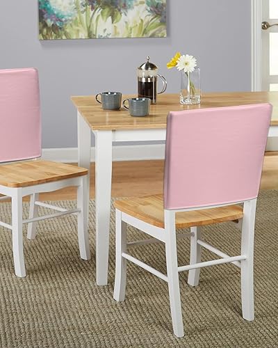 Miniatura 5 de Paquete de 6 fundas rosas para respaldo de sillas de comedor, lavables, extraíbles y lavables, protectores de silla para bodas, fiestas, baby