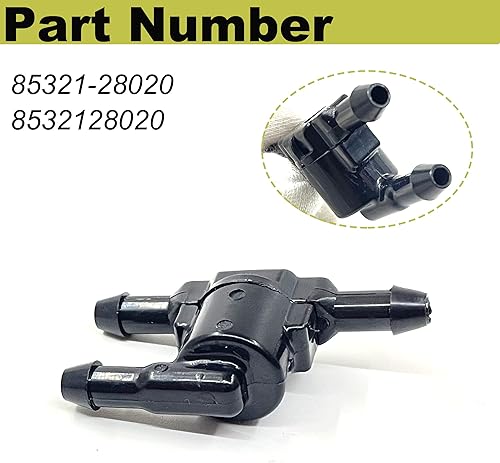 Miniatura 4 de Reemplazo de la válvula de retención del parabrisas del limpiaparabrisas para Toyota, Scion, Lexus- OEM 85321-28020 Negro