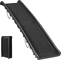 ZENY Portable Folding Pet Ramp for SUV Truck Car - 150lb Non-Slip Dog Ramp with Raised Siderails, Lightweight 9.8lbs