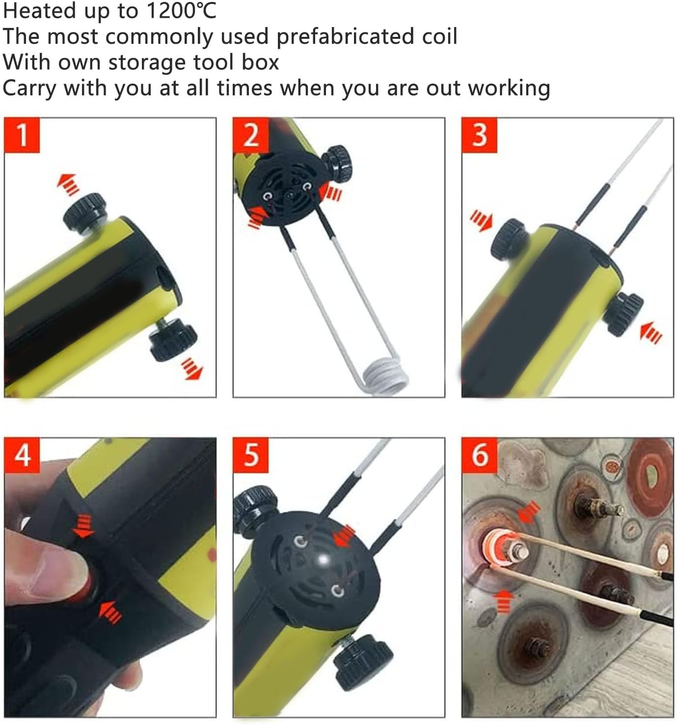 4Pcs Induction Heater Coil, 2.5mm Brass Core 20mm 30mm 40mm, Induction Heater Accessories for Removing Rusty Nuts Automotive Maintenance