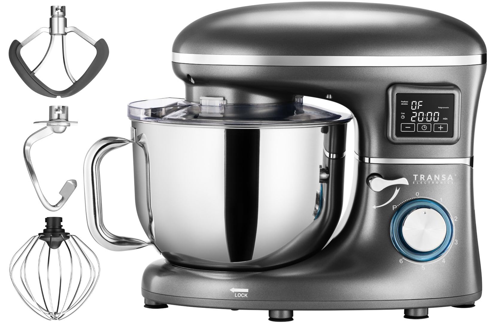 Robot planetarny z podgrzewaną misą SilverHot Chef 2800W
