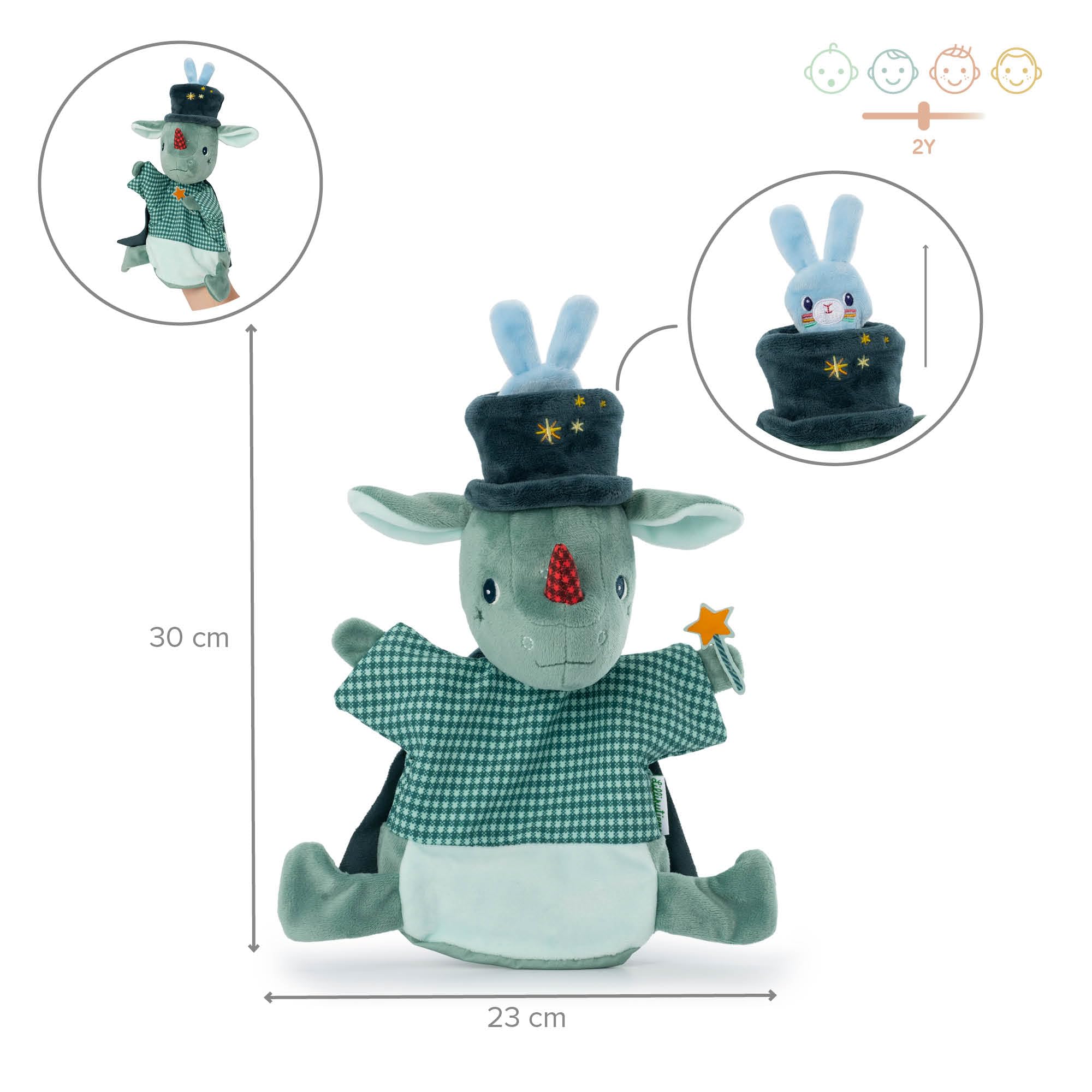 LILLIPUTIENS - Joe Magician Hand Puppet - Interactive Toy for Children with Magic Tricks - Perfect for Telling Magical Stories - Stimulates Imagination - From 2 Years - 83516 - Image 3