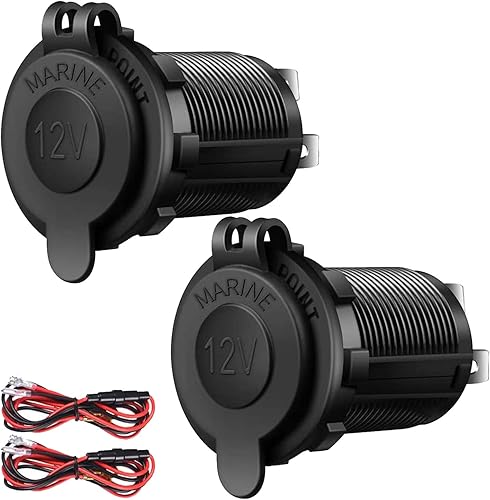 ZHSMS - Enchufe para encendedor de cigarrillos de 12 V, paquete de 2 unidades, para automóvil, motocicleta, vehículos deportivos, vehículos