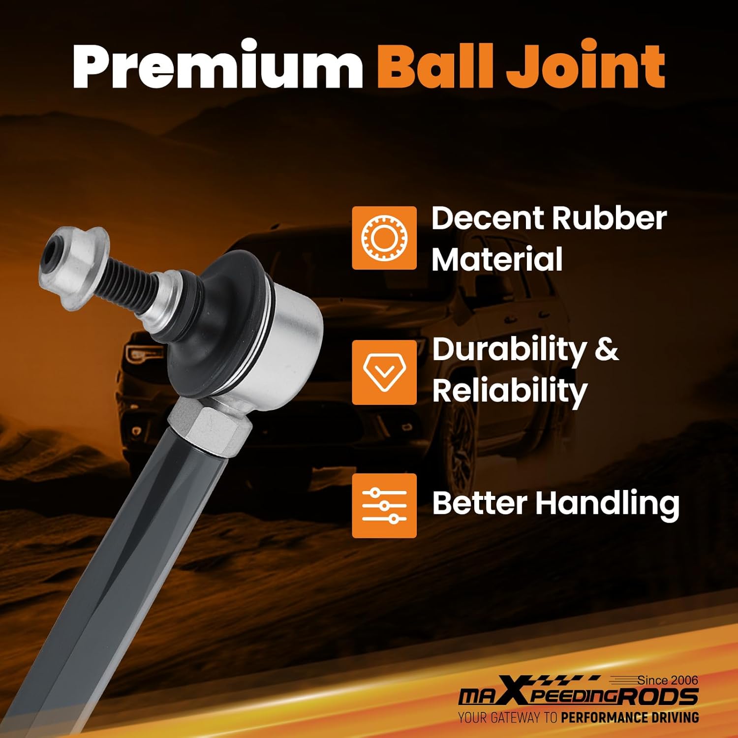 maXpeedingrods Universal Adjustable Sway Bar End Links 280mm-330mm | M10 Stud w/12 mm Spacer Washer