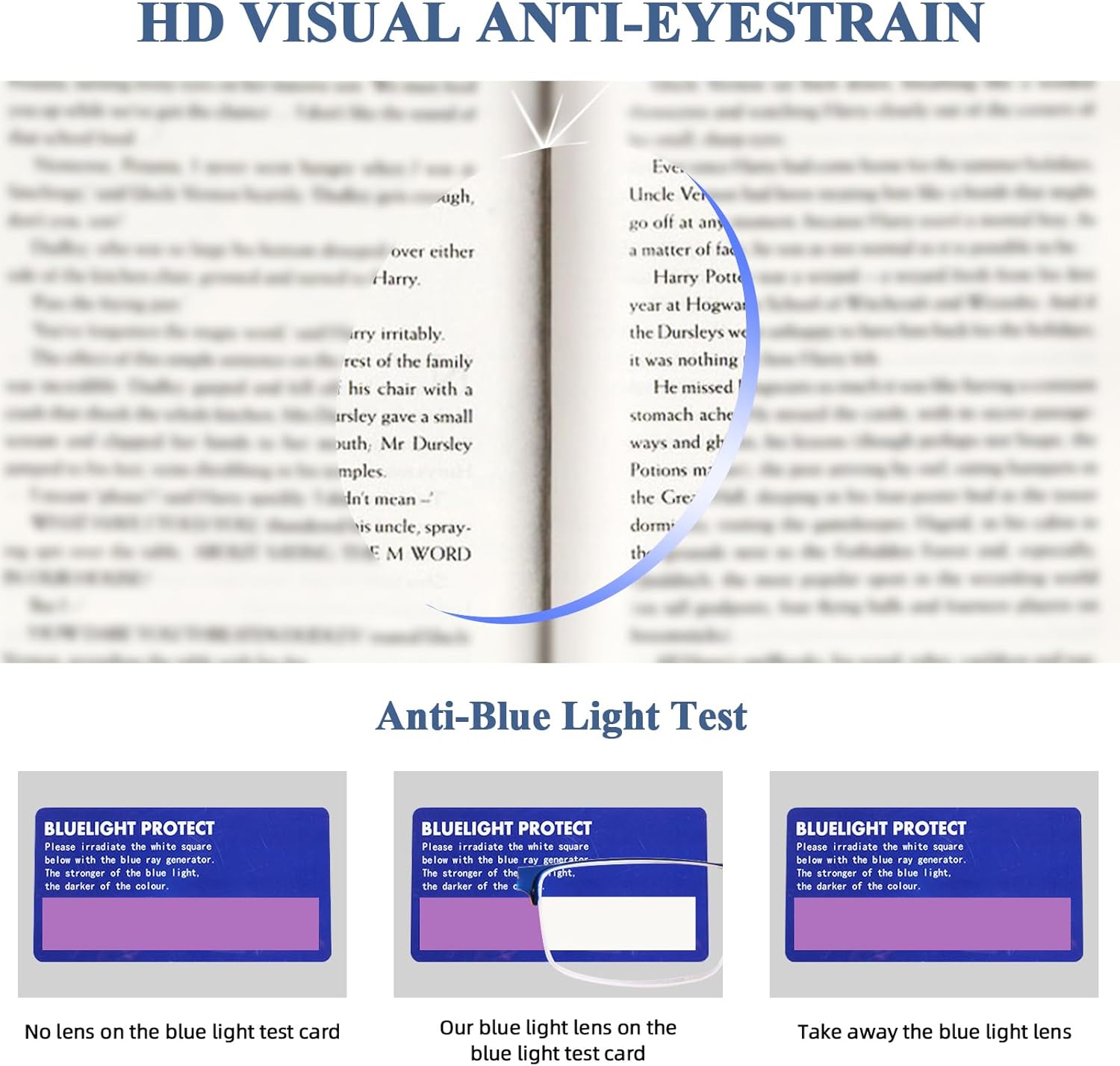 FONHCOO Bifocal Reading Glasses for Women Men, Metal Half Frame Blue Light Blocking Readers Anti UV/Glare/Eyestrain - Image 6