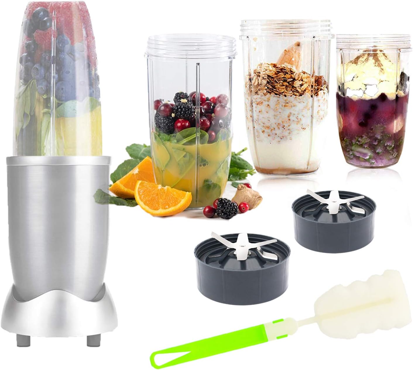 Tanzfrosch 32oz Cup and Extractor Blade Replacement Parts Blender Accessories Compatible with Nutribullet 600W/900W Models (4 Packs)