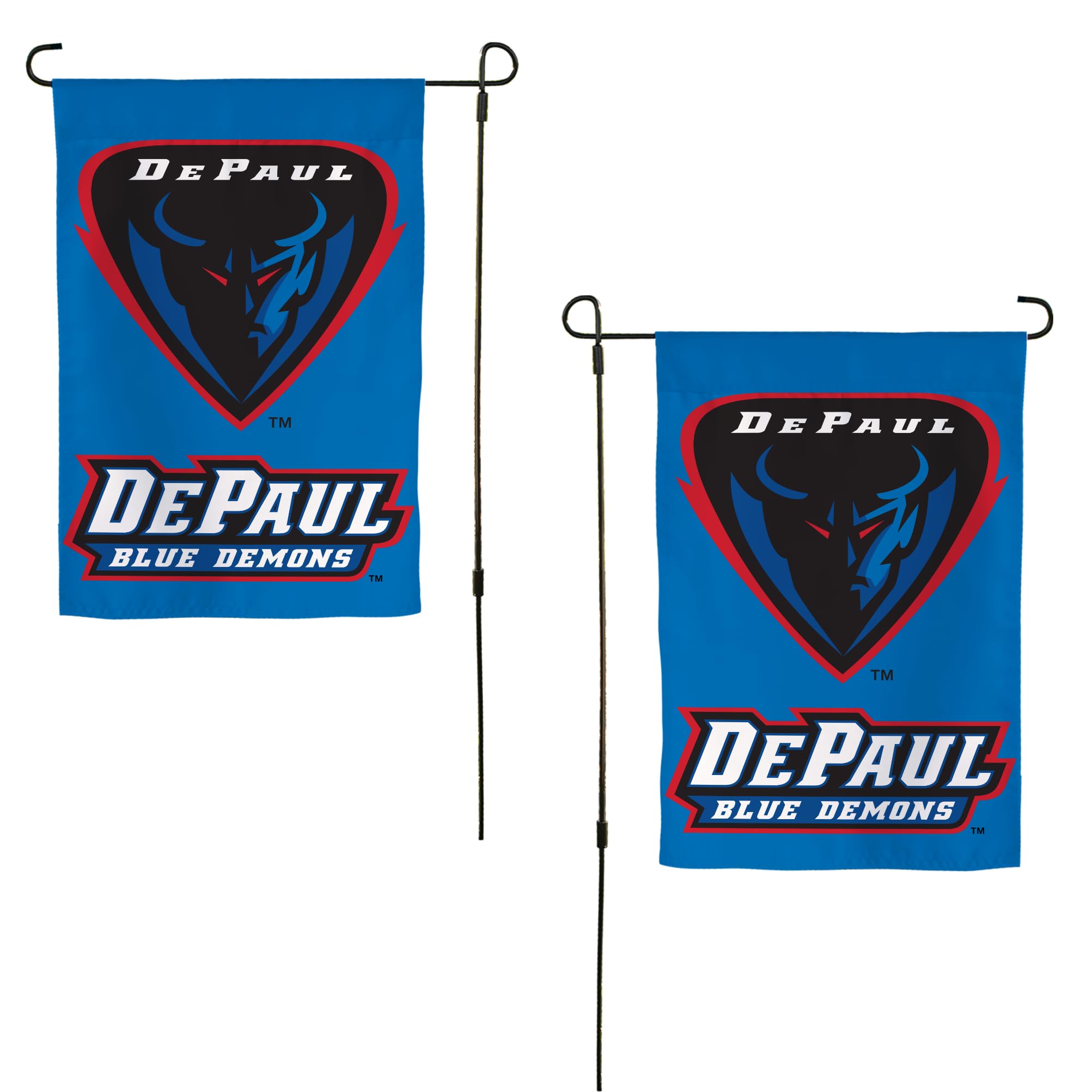 DePaul University Garden Flag Blue Demons Banner 100% Polyester (Design A)