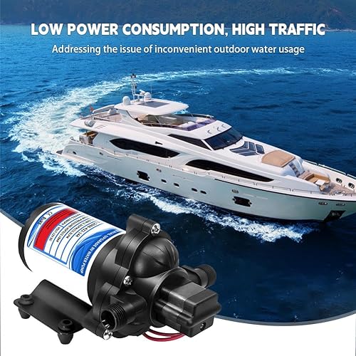 Miniatura 2 de Bomba de agua de 12 V, bomba de refuerzo de agua, silenciosa autocebante doméstica, bomba de succión de alto caudal, adecuada para yates, caravanas,