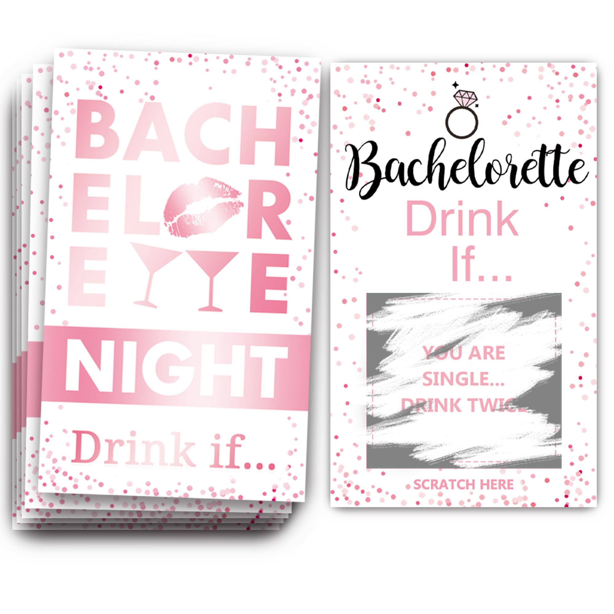 Photo 1 of Bachelorette Party Drinking Games - Drink If Games Scratch off Cards - Perfect for Girls Night Out Activity,Wedding Showers, Bridal Showers, Bridal Parties, Engagement and Birthday-40 sheets(Purple2)