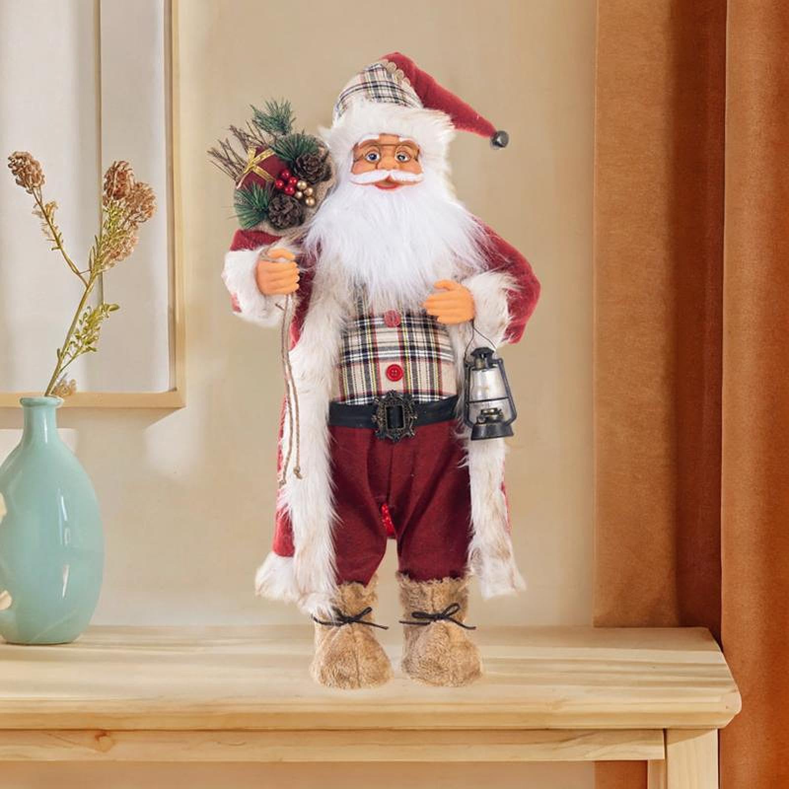 Figura Decorativa Navideña, Muñeca de Colección Hecha de Tela Tejida a Mano, Ideal para La Sala de Estar Y El Hogar, Regalo, 60cm
