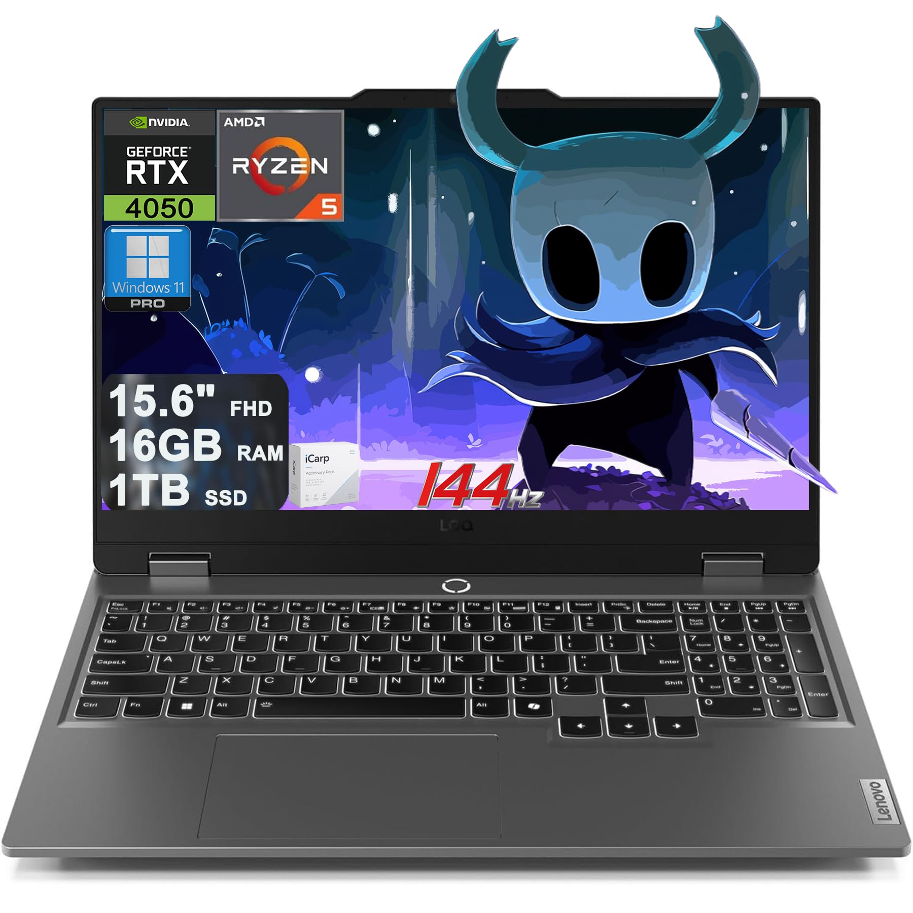 Lenovo LOQ Gaming Laptop 15.6" FHD 144Hz (100% sRGB G-SYNC) AMD Quad-core Ryzen 5 7235HS 16GB DDR5 1TB SSD GeForce RTX 4050 Backlit Nahimic Privacy Camera Rapid Charge Win11Pro w/ICP Hub-picture-22