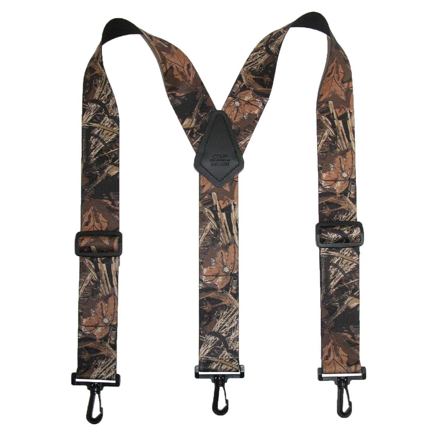 Men's Elastic Camouflage Braces with Black Swivel Clips, Max 4 Camouflage