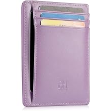 GH GOLD HORSE Slim RFID Blocking Card Holder Minimalist Leather Front Pocket Wallet for Women | Slim