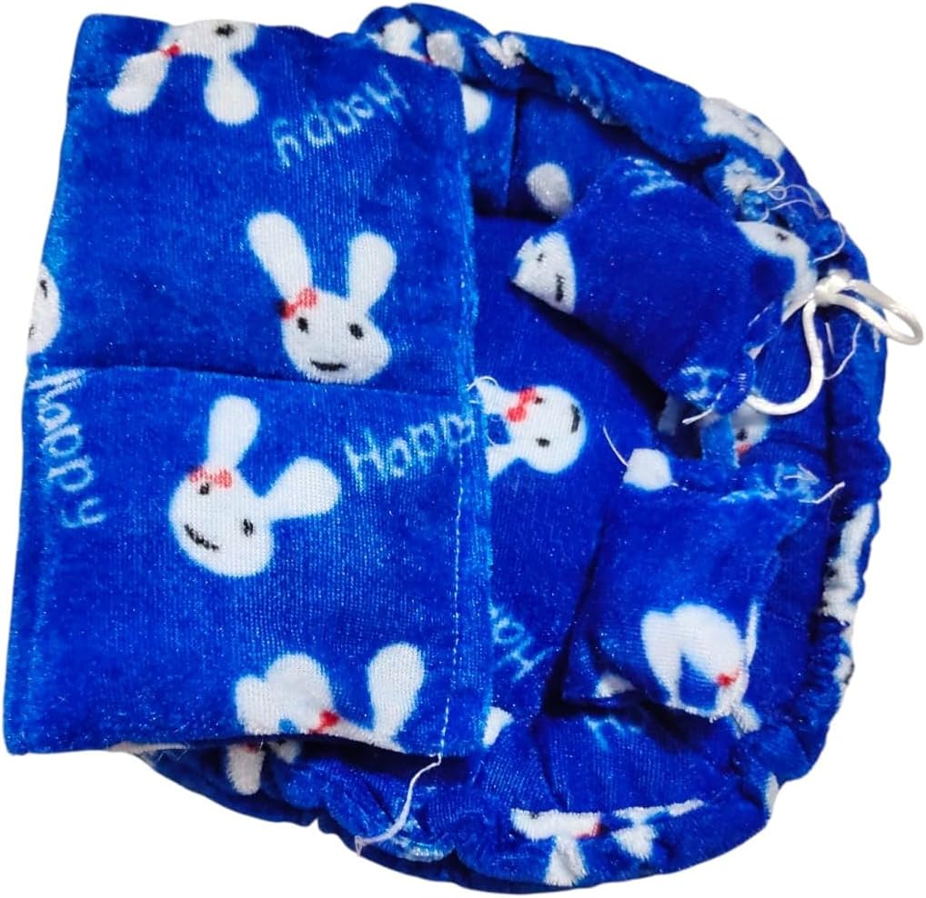 Laddu Gopal ji Velvet Bedding Set, Multicolour, Round, Comfortable, Luxurious, for Ladoo Gopal ji, Size 4-6 No