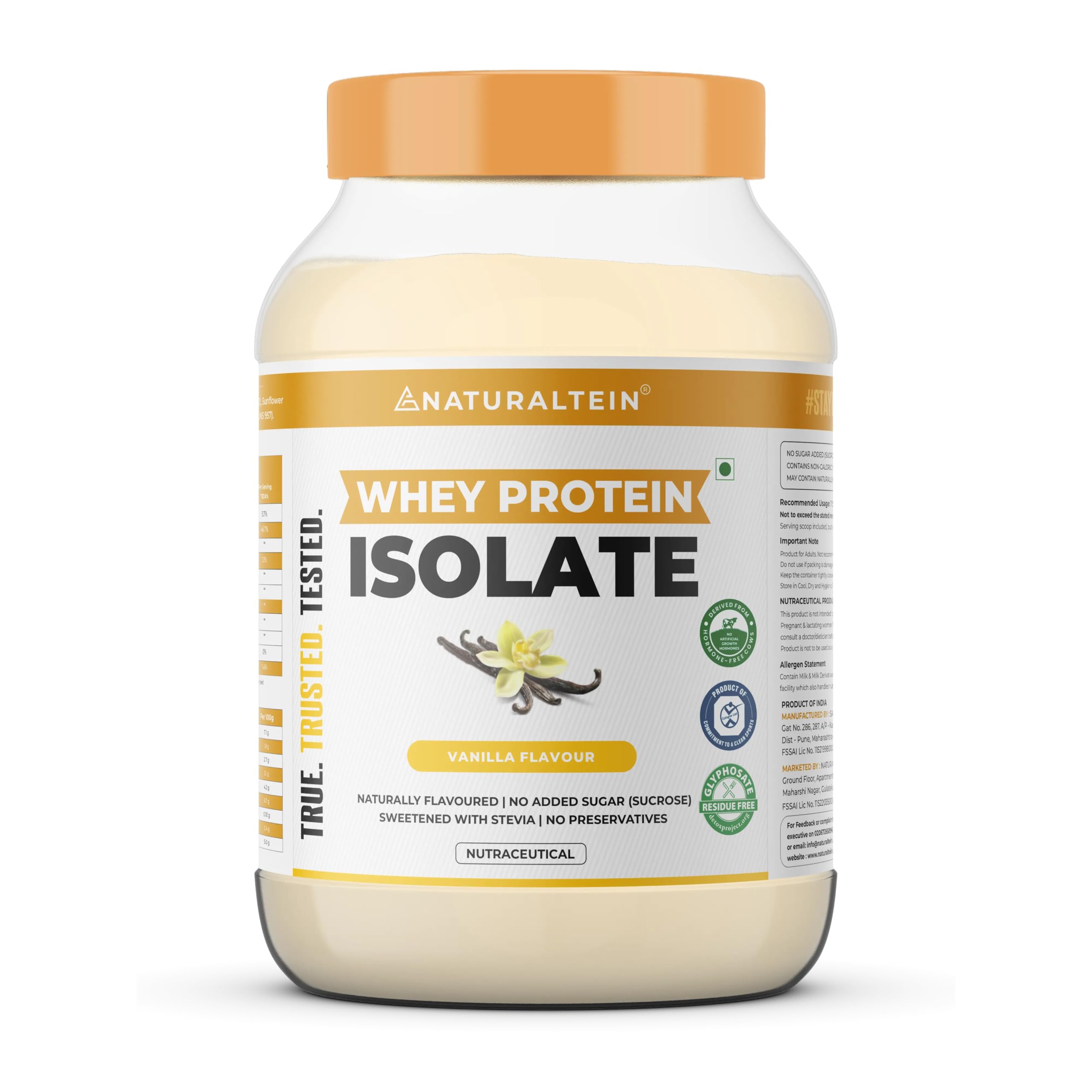 NATURALTEIN Natural Whey Protein Isolate Vanilla - 1 kg (Naturally flavored, Non-GMO, No Artificial Sweeteners) (B0B5L9VDSV) Amazon Price History, Amazon Price Tracker