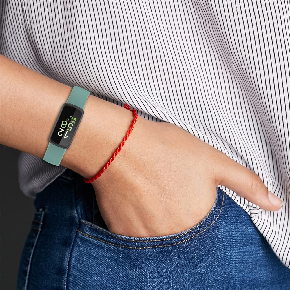 Cinturino Floral Inciso Per Fitbit Inspire 3 – Silicone Morbido Con Fibbia Acciaio – Colori: Starlight, Rosa, Verde, Nero, Rosso