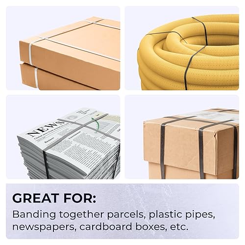 Miniatura 56 de IDL Packaging Kit de flejado de polipropileno (PP) portátil de 1/2 pulgada x 1000 pies, resistencia a la rotura de 600 libras, solución de flejado