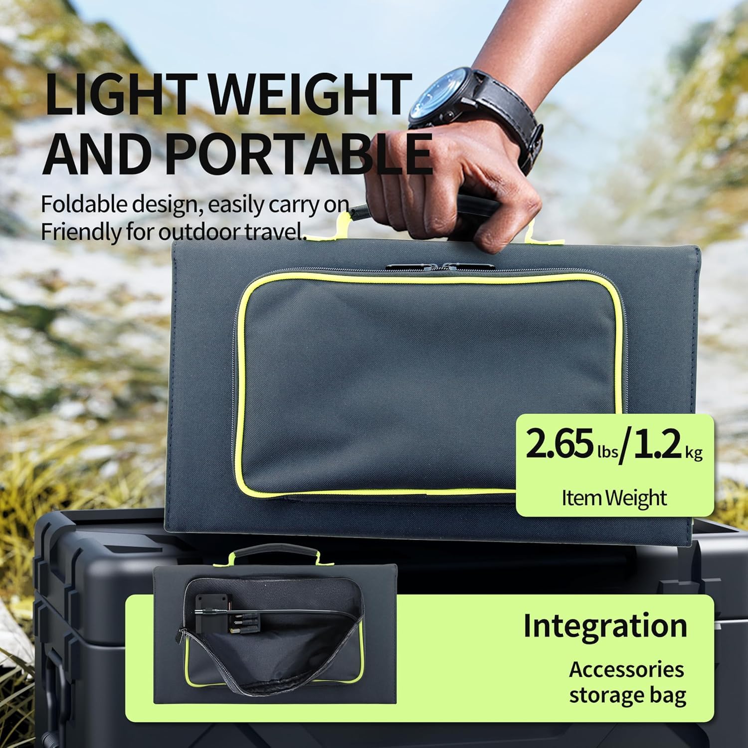 Greenmagic Cargador de batería solar portátil de 40 W, ideal para batería de energía, estación de energía, relojes inteligentes, teléfonos, baterías externas, tabletas, portátiles, cámaras, consolas