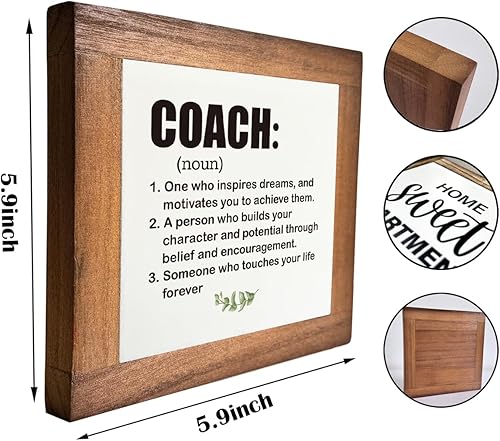 Miniatura 2 de Regalos de decoración de escritorio, caja de placas de madera, letrero de mesa de placa de madera, decoración inspiradora de oficina, regalo de