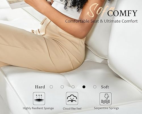 Miniatura 7 de PaPaJet Sofá seccional, sofá modular de 6 plazas, sofá modular convertible en forma de U, sofá modular de 32 pulgadas de profundidad del asiento de