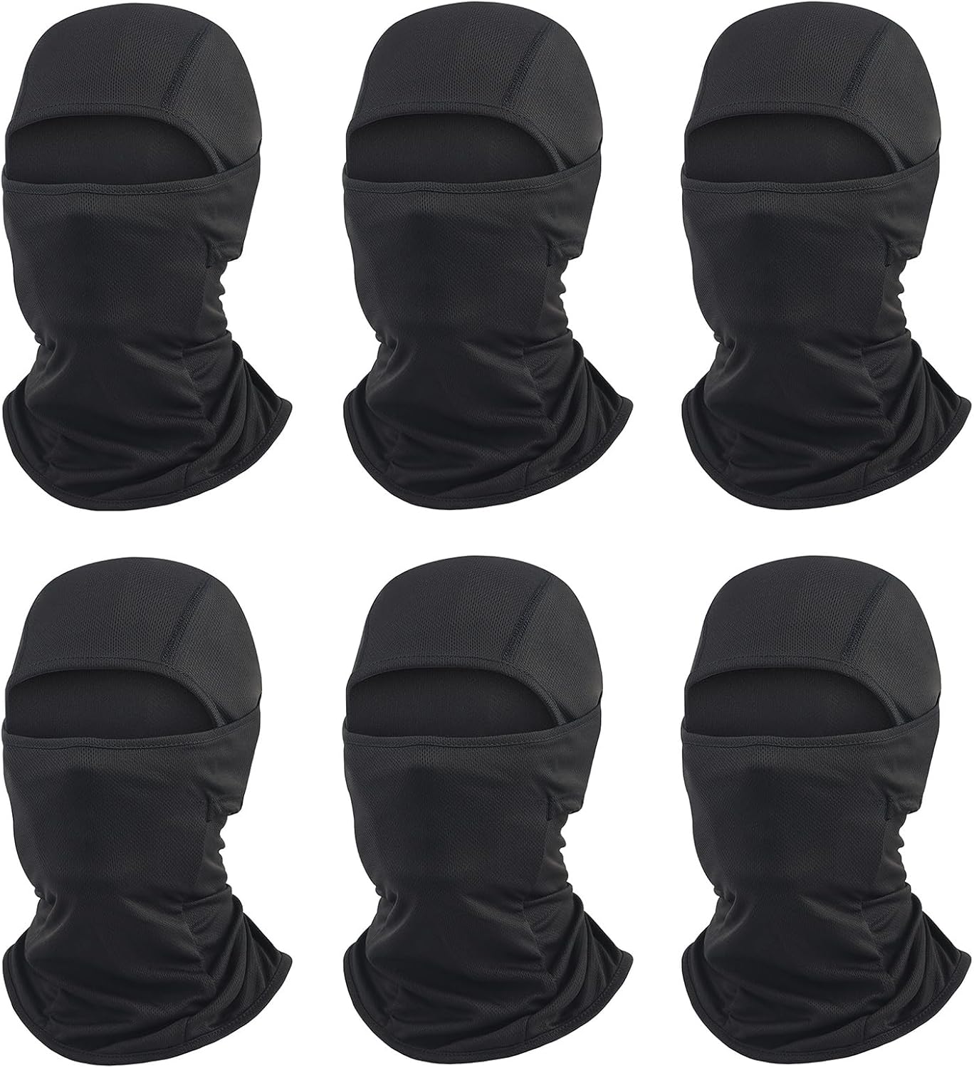 6 Packs Ski Mask Sun UV Protection Hood Breathable, Balaclava Face Mask for Men Women - Motorcycle Fish