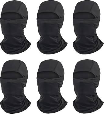 6 Packs Ski Mask Sun UV Protection Hood Breathable, Balaclava Face Mask for Men Women - Motorcycle Fish