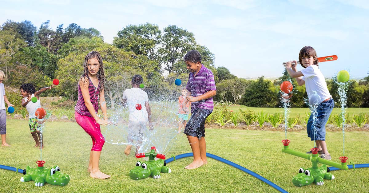 Amazon.com: Intoypad 4-in-1 Kids Water Sprinklers T Ball Set