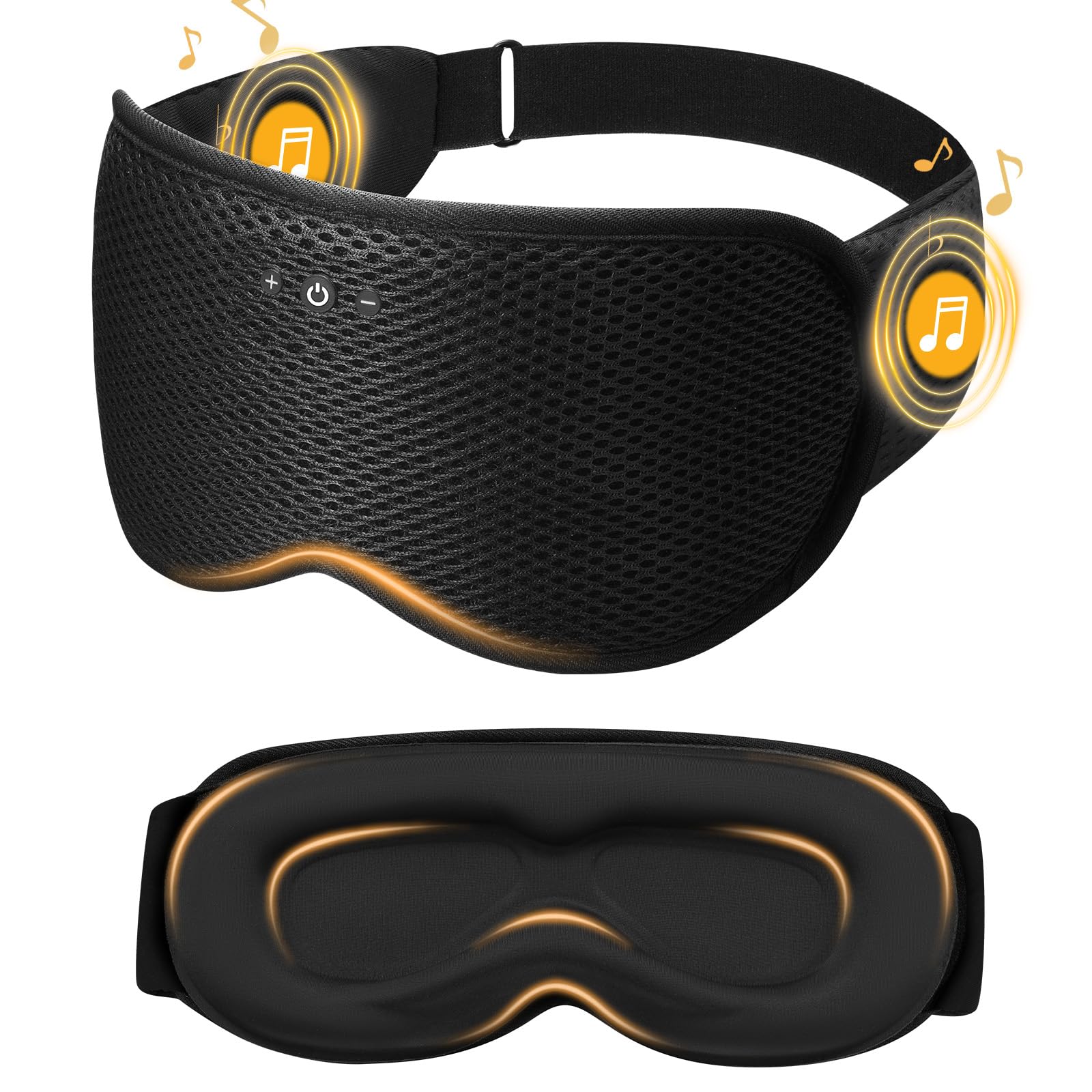 Bluetooth Sleep Mask with Removable 3D Contoured, Music Eye Mask for Sleep, Sleeping Headp...