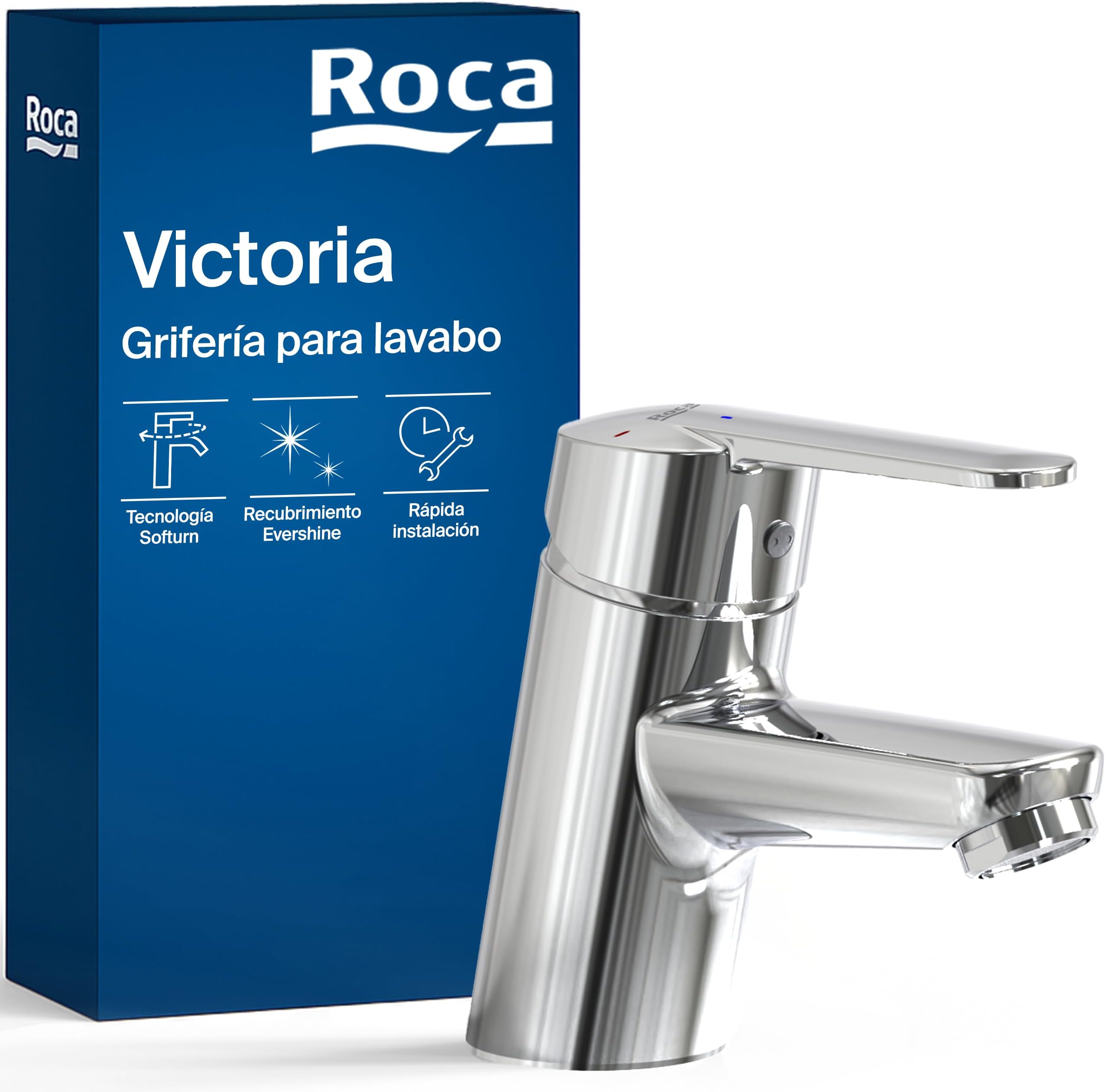 5A3125C00 Chrome V2 Deck Mount Basin Mixer with Retractable