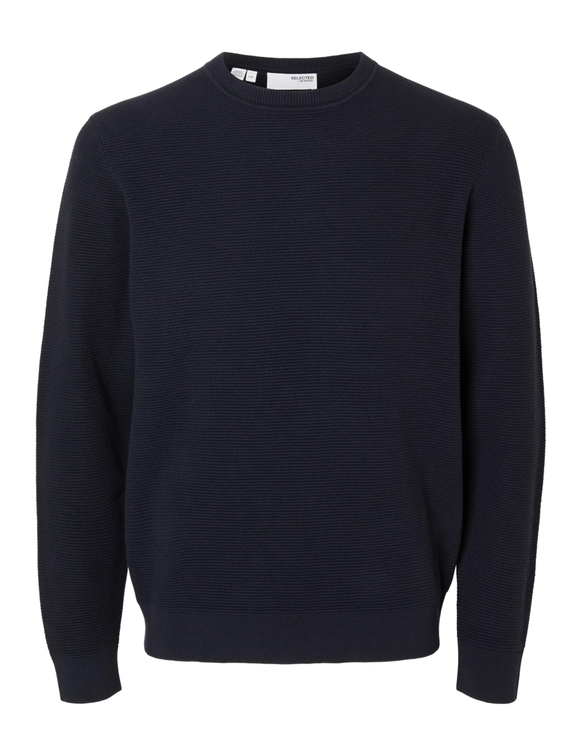Selected Homme Herren Slhross Knit Structure Crew Neck Noos Strickpullover, Dark Sapphire, L EU