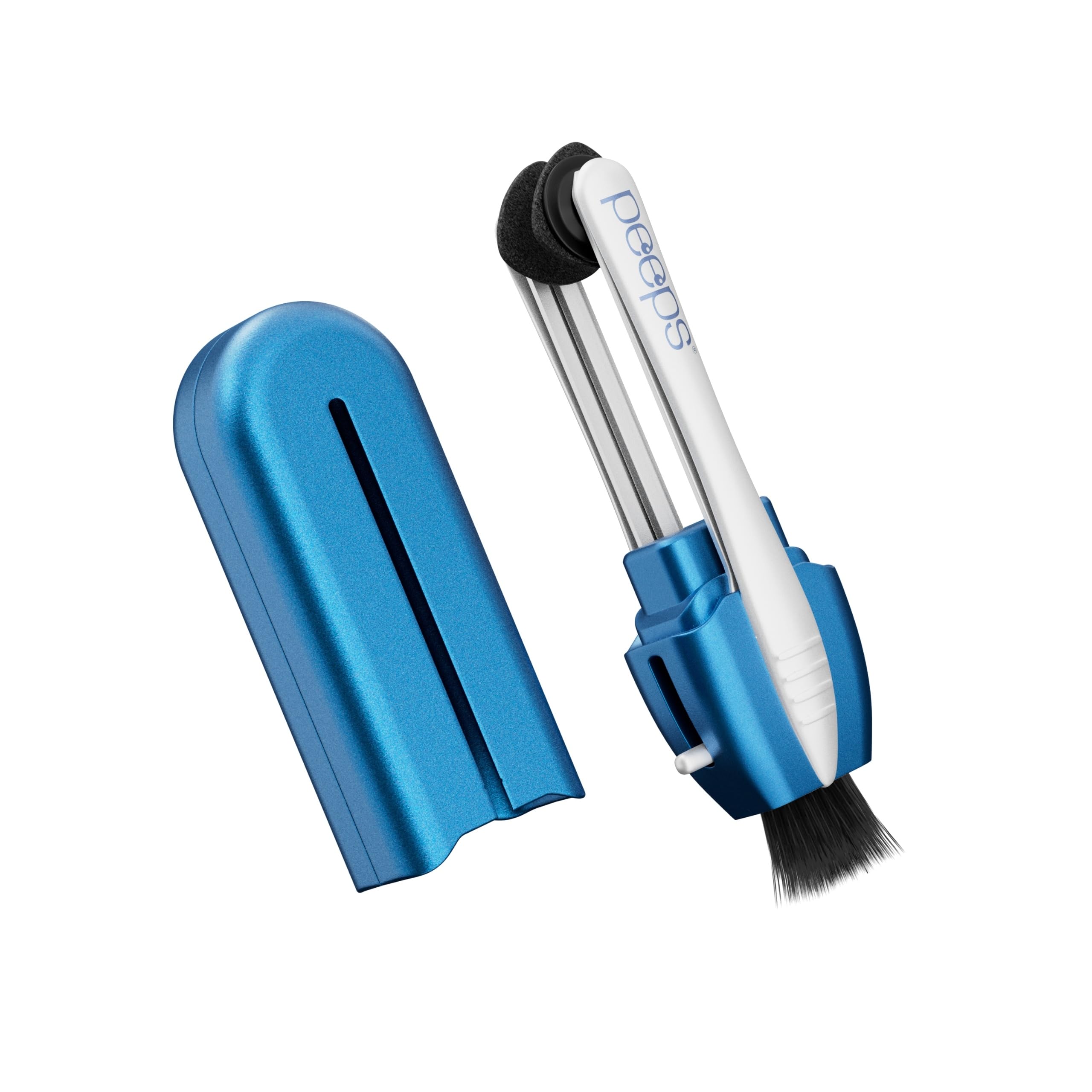 PeepsEyeglass Cleaner - Carbon Lens Cleaning Tool for Glasses, Spectacles, Sunglasses, Reading Glasses - No Wipes or Cloth (Matte Blue)