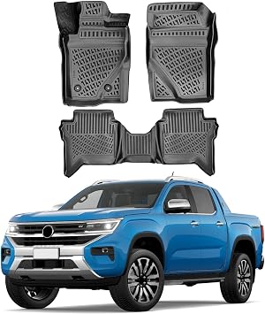Floor Mats fits Volkswagen Amarok 2023-2025 | Custom Fit Floor Liner for Cars | Premium Quality Car Mats Black | Odorless All Weather Waterproof Durable 4.5D Liner