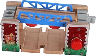 Wooden for Train Track Accessories Interactive Railroad Bridge for Enhances Fine Motor Skills and Cognitive Development Compatible with All Major Wooden Train
