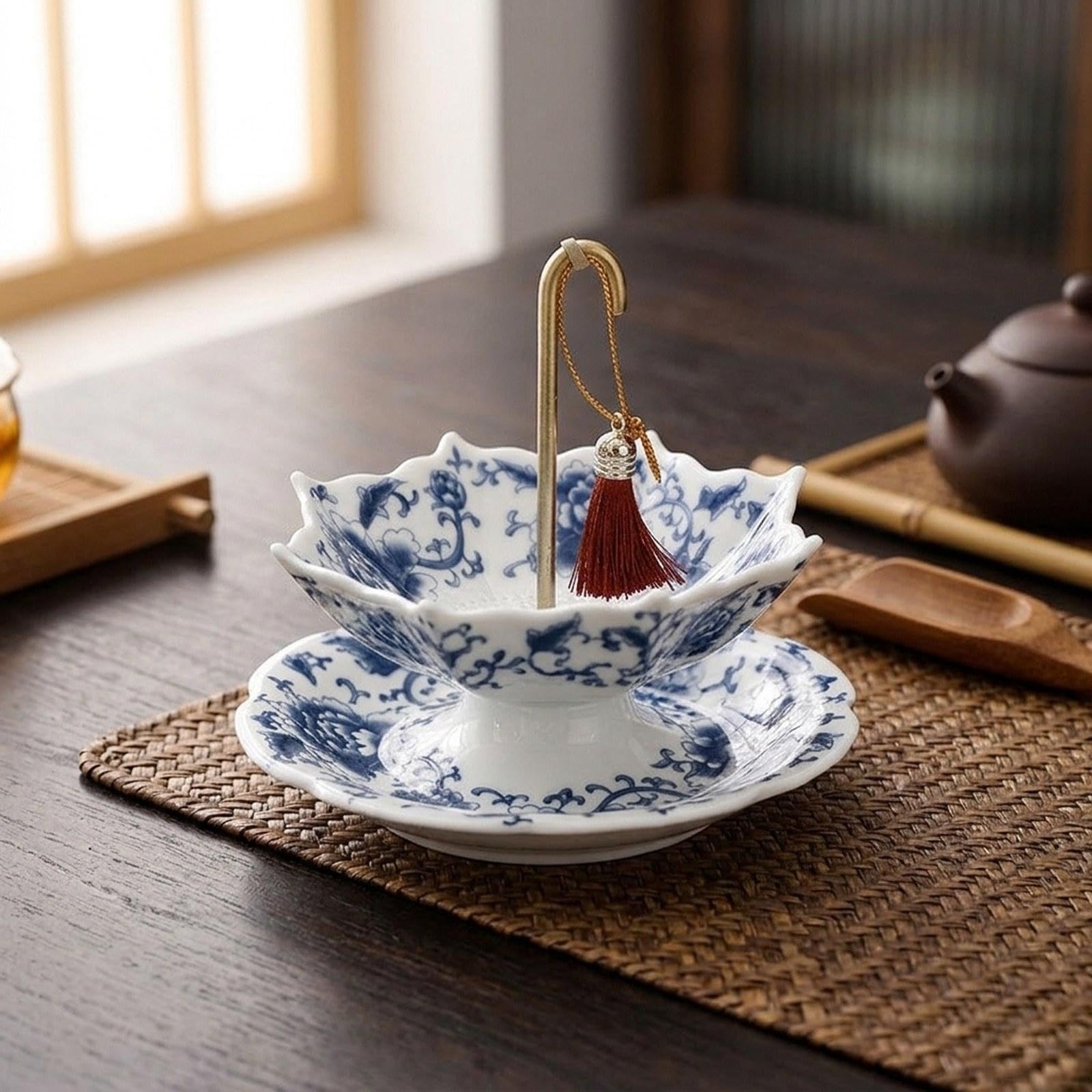 rockible Colador de Té de, Herramienta Artística Esencial, Accesorio de Té para Decoración de Salón de Té O de Mesa.