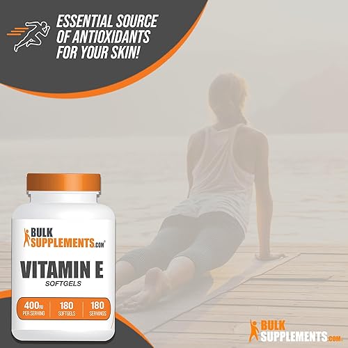 Miniatura 5 de BULKSUPPLEMENTS.COM Cápsulas blandas de vitamina E de 400 UI - Suplementos de vitamina E, cápsulas de vitamina E - Soporte antioxidante, cápsulas