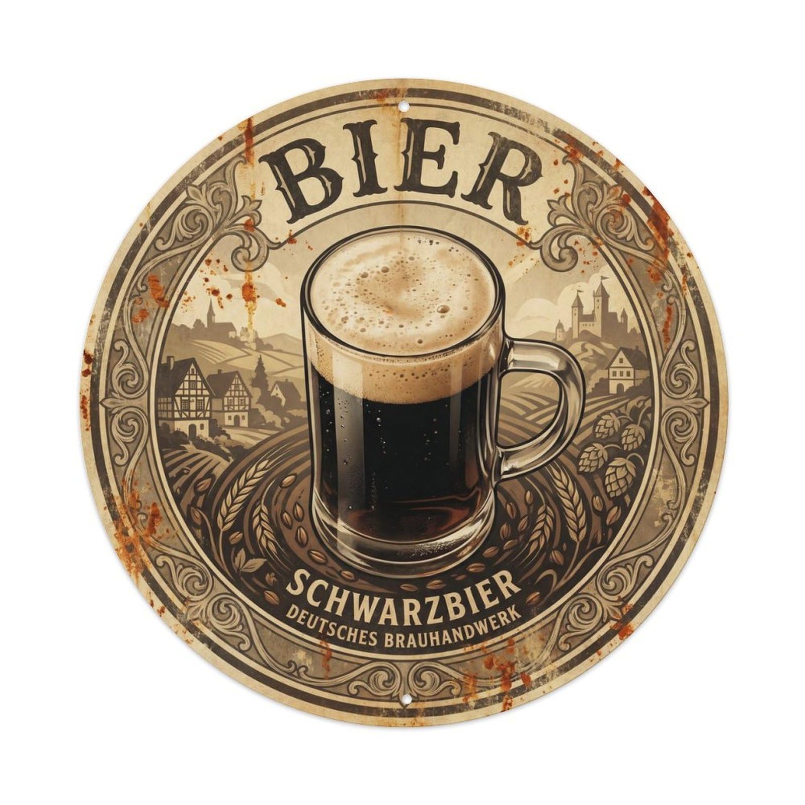Craft Beer German Travel Pub Brewery Beverage Classic Metal Tin Sign