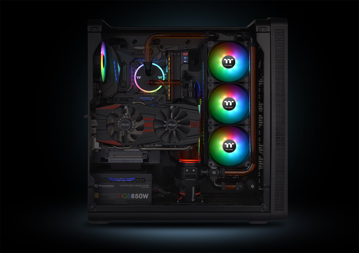 Thermaltake Pure Plus - Radiator Fan TT Premium Edition, Color Negro