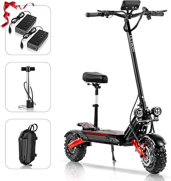Electric Scooter Fast with Seat for Adults, 52 mph and 50 Miles Range