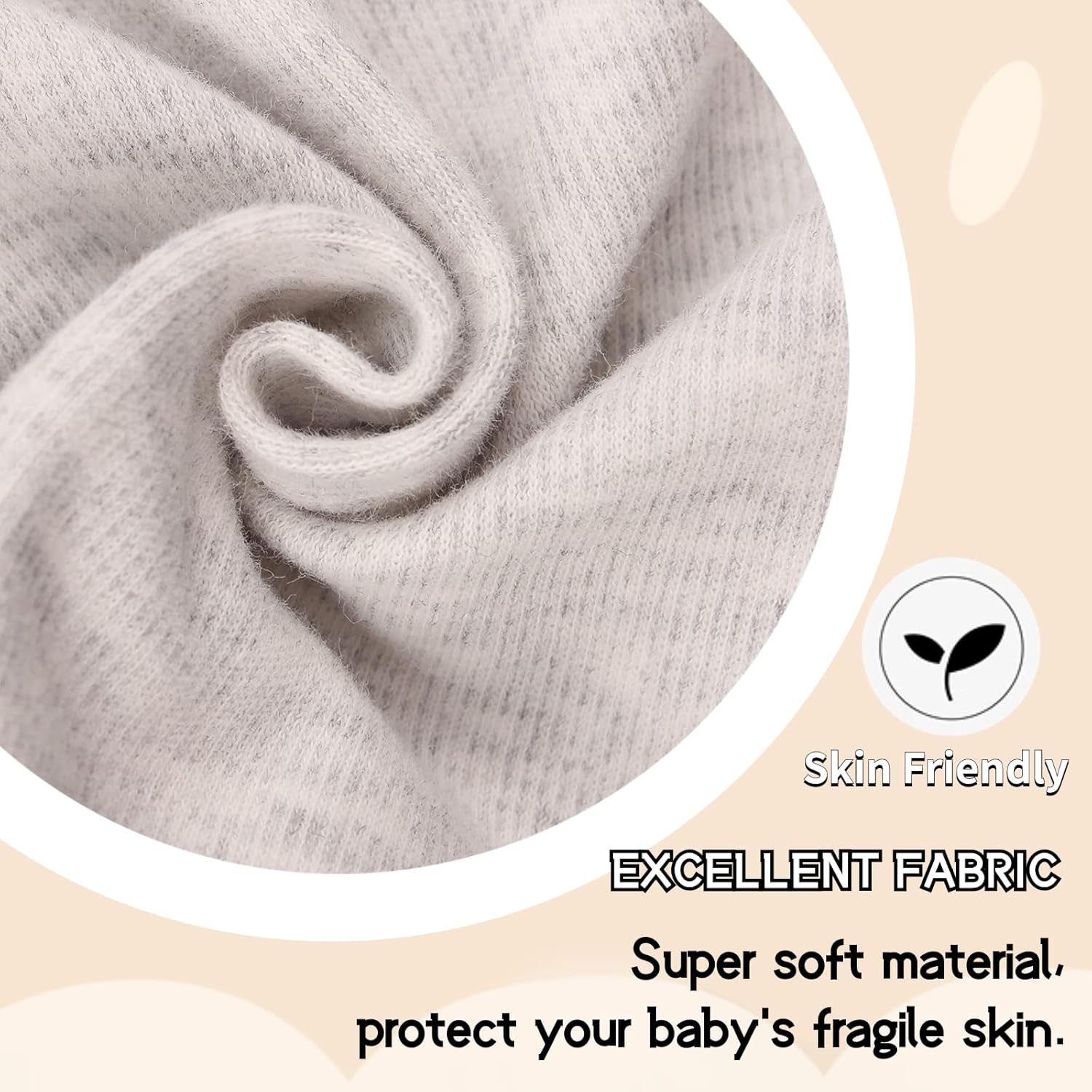 Bamery Newborn Baby Girls Hospital Hat Thick Cute Bear Ear Cotton Baby Boy Beanie for 0-6Months - Image 4