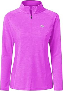 MoFiz Women's Golf Polo Shirts Long Sleeve 1/4 Zip UPF 50+ UV Sun Protection Quick Dry Workout Hiking Athletic Tops
